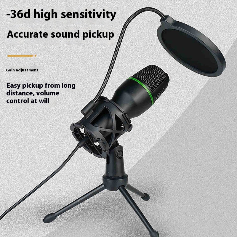 USB Condenser Microphone with Tripod