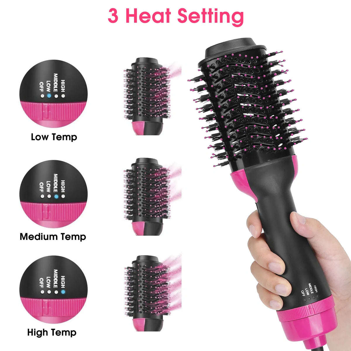 4-in-1 Hot Air Brush for Drying and Styling