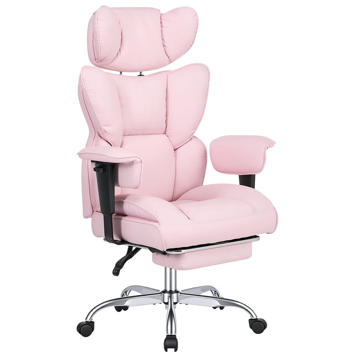 High-Back Gaming Chair with Recline and Footrest