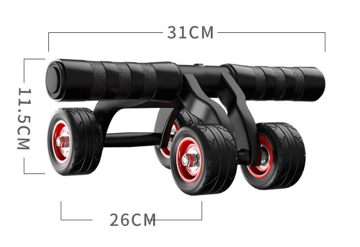 Four-Wheel Ab Roller with Foam Handles