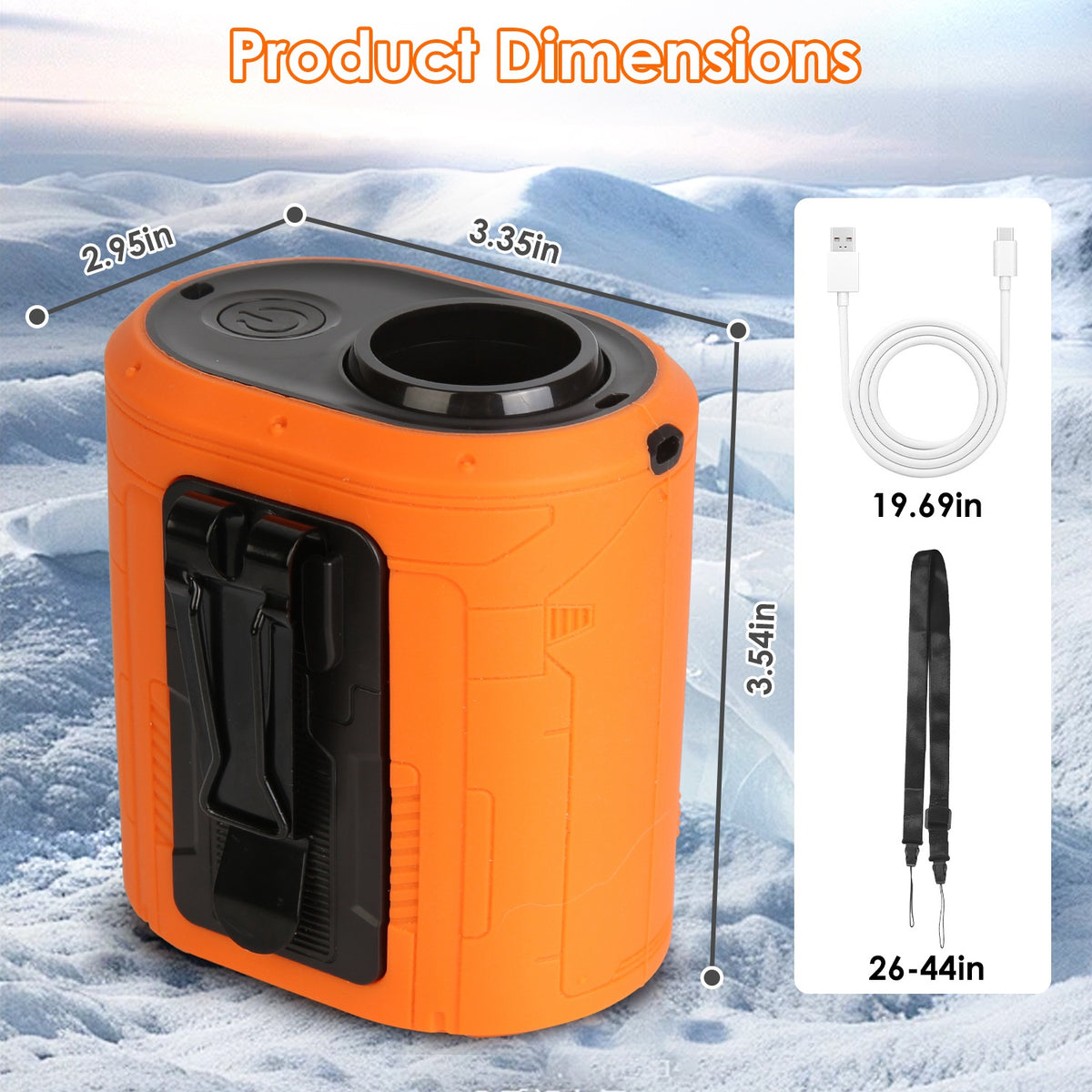 5-in-1 Wearable Waist Clip Fan with Flashlight