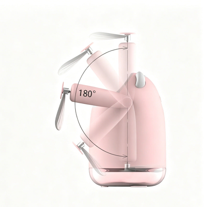 USB Dual-Head Misting Desk Fan