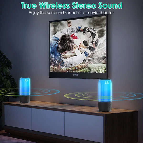 Portable Bluetooth Speaker with Color-Changing Lights
