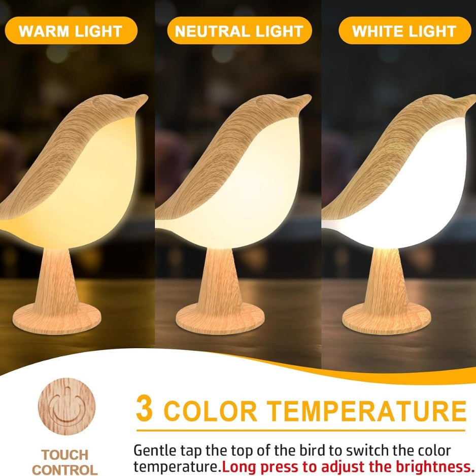 Rechargeable Bird-Shaped Touch Desk Lamp