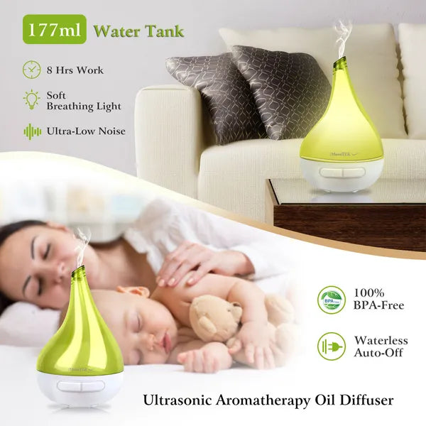 Drop-Shaped Ultrasonic Cool Mist Diffuser