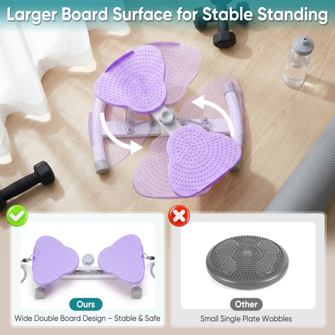 Waist Rotation Board with Resistance Ropes
