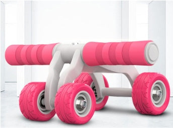 Four-Wheel Ab Roller with Foam Handles