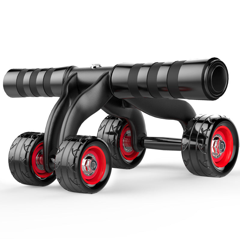 Four-Wheel Ab Roller with Foam Handles