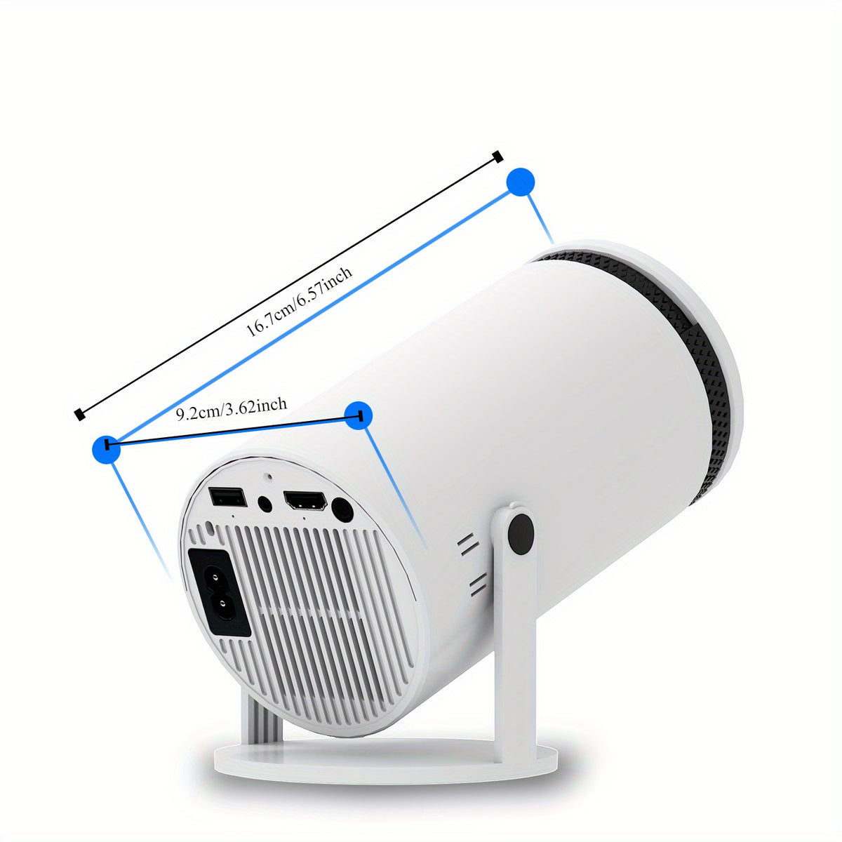 Portable Wi-Fi 6 Mini Projector with Keystone Correction