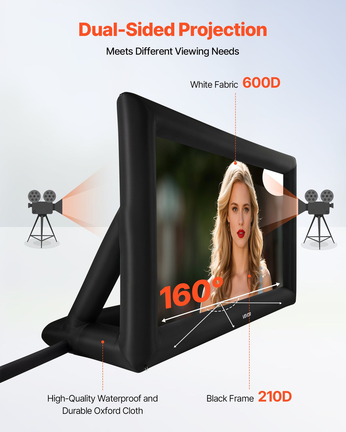 20 ft Inflatable Outdoor Movie Screen with Blower