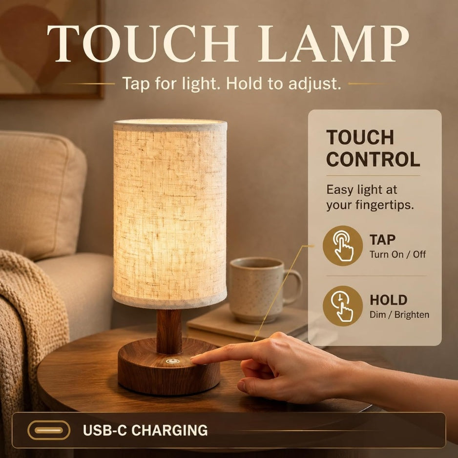 Rechargeable Touch Bedside Lamp