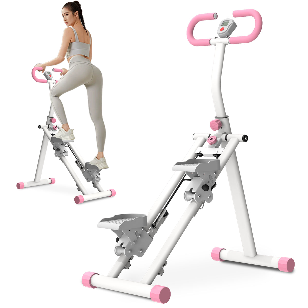 Pink Vertical Climber Stair Stepper for Home