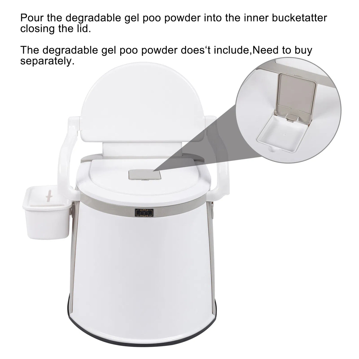 Portable Camping Toilet with 5-Gallon Bucket