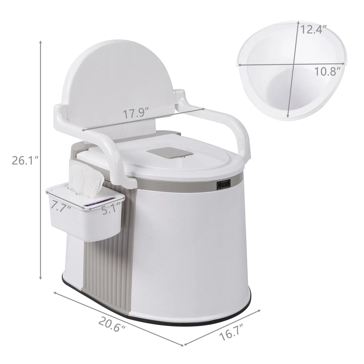 Portable Camping Toilet with 5-Gallon Bucket