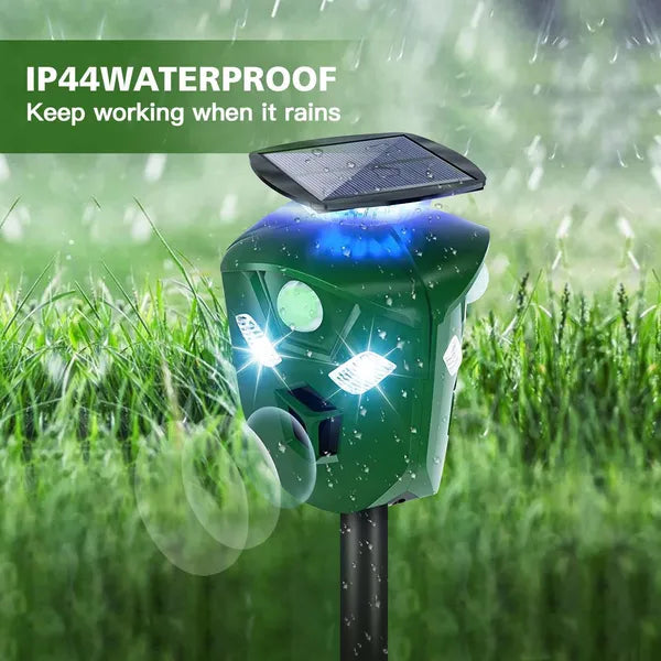 Solar Motion-Activated Ultrasonic Animal Repeller