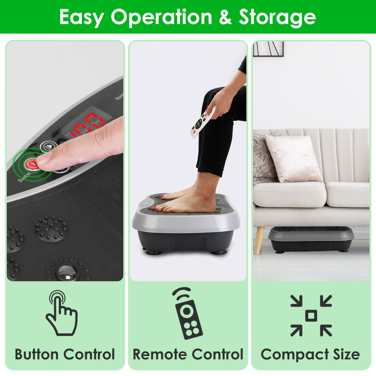 Vibration Exercise Platform with Resistance Bands
