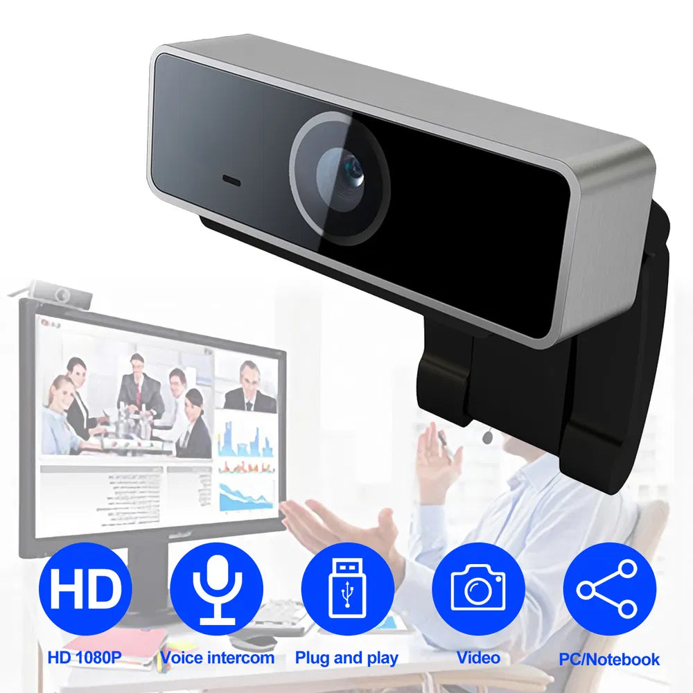 1080p USB Webcam with Built-In Microphone