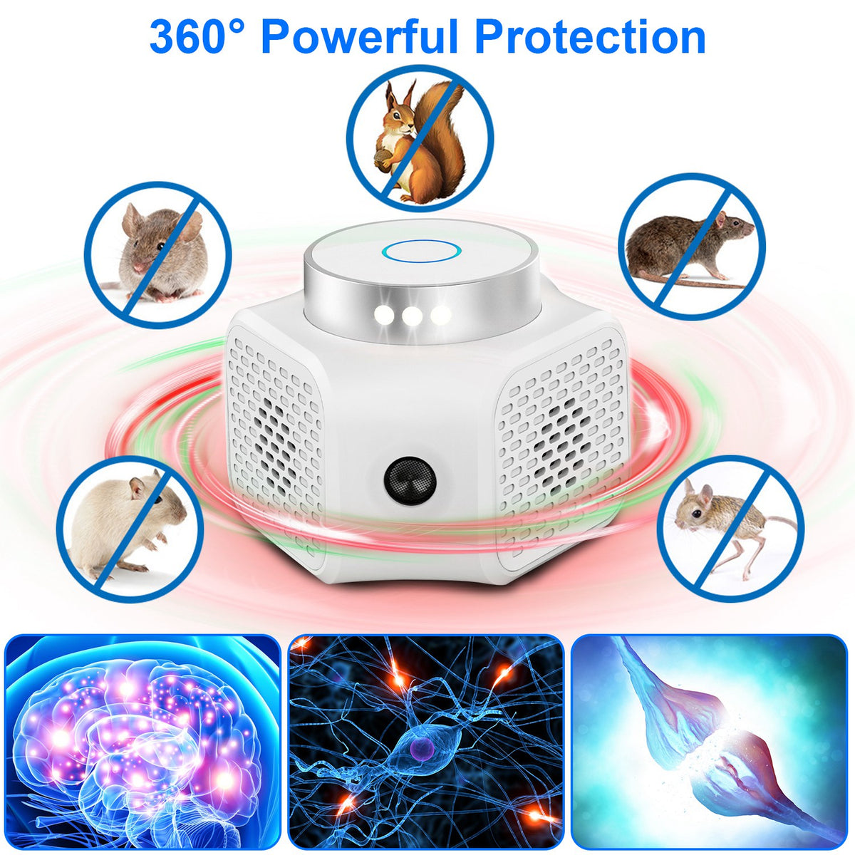 360-Degree Indoor Ultrasonic Pest Chaser