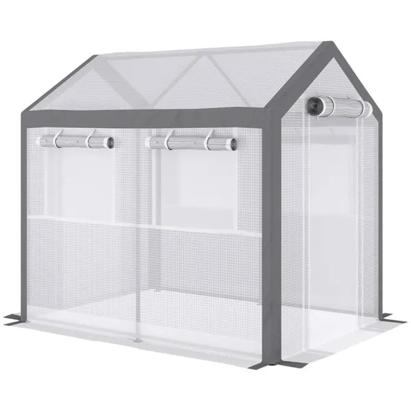 Mini Walk-In Greenhouse with PE Cover