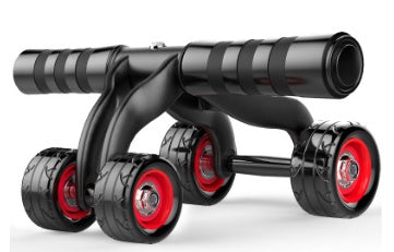 Four-Wheel Ab Roller with Foam Handles
