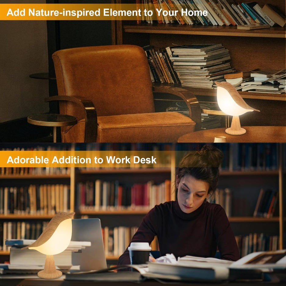 Rechargeable Bird-Shaped Touch Desk Lamp
