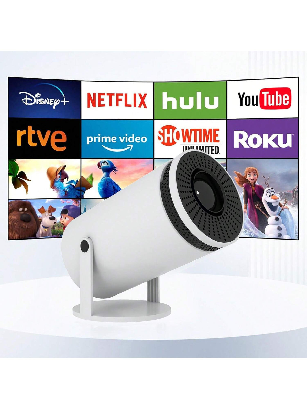 Portable Wi-Fi 6 Mini Projector with Keystone Correction