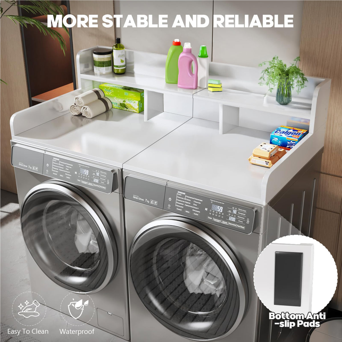 54 in. Washer and Dryer Countertop Shelf