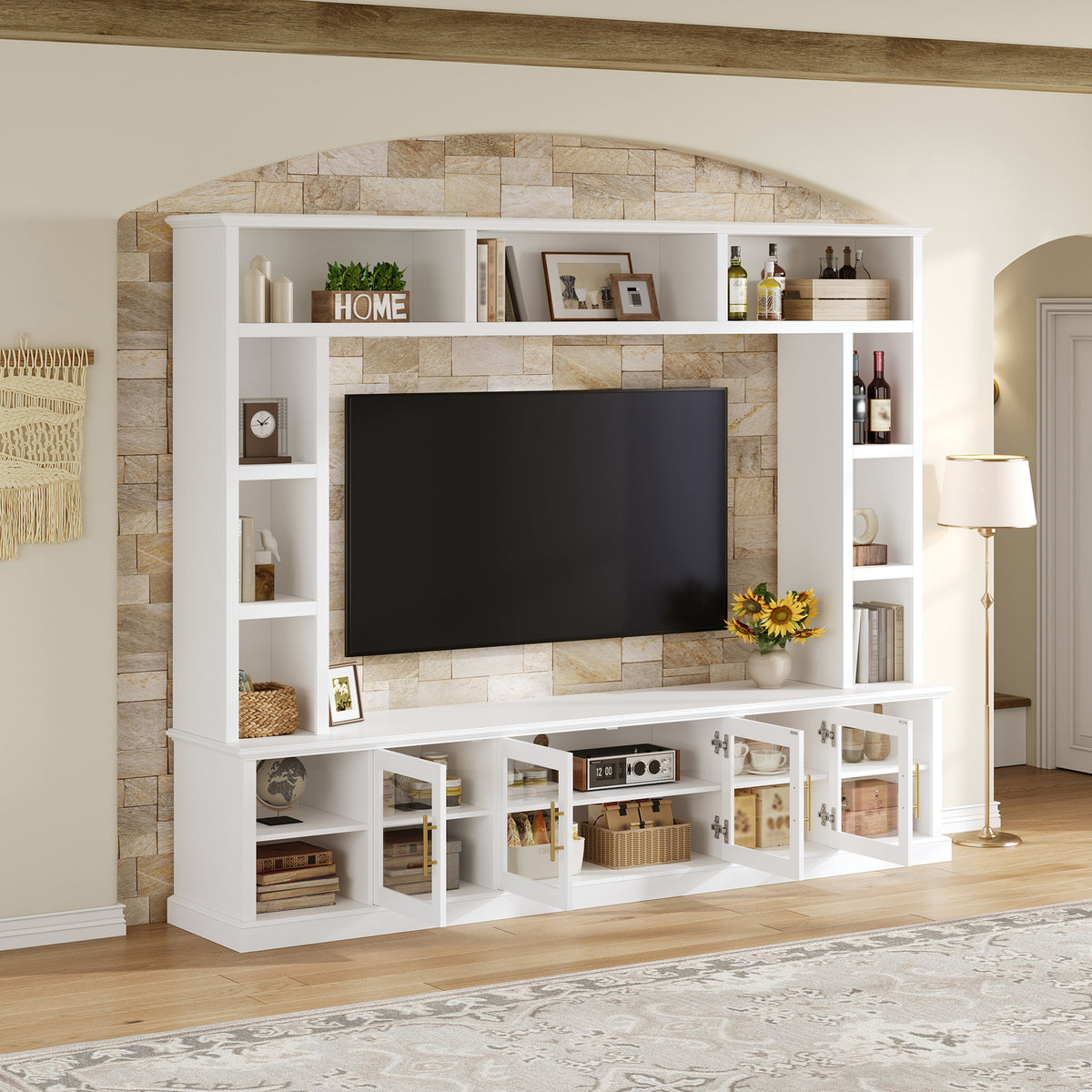 Entertainment Center Wall Unit for TVs up to 80 in.