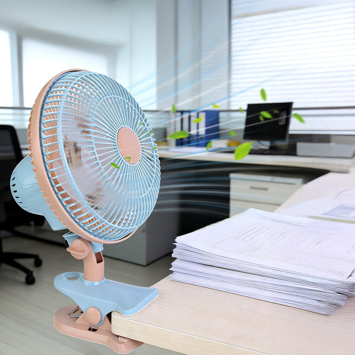 8.66 in. Oscillating Clip Fan with Two Speeds