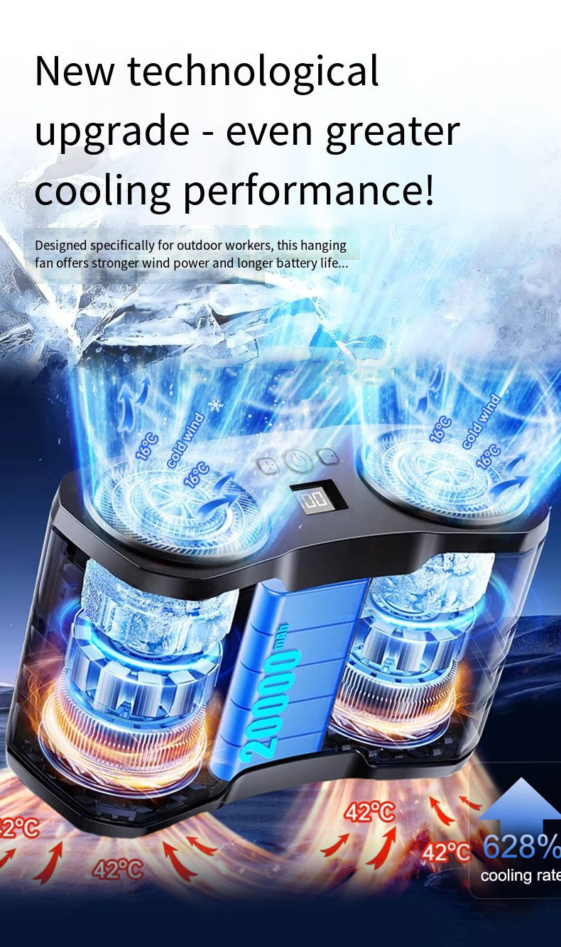 2025 New Model Waist-hung Fan Long Battery Life, Suitable For Outdoor Camping, Powerful Wind, Portable And Mini-sized, Ideal For Construction Sites.