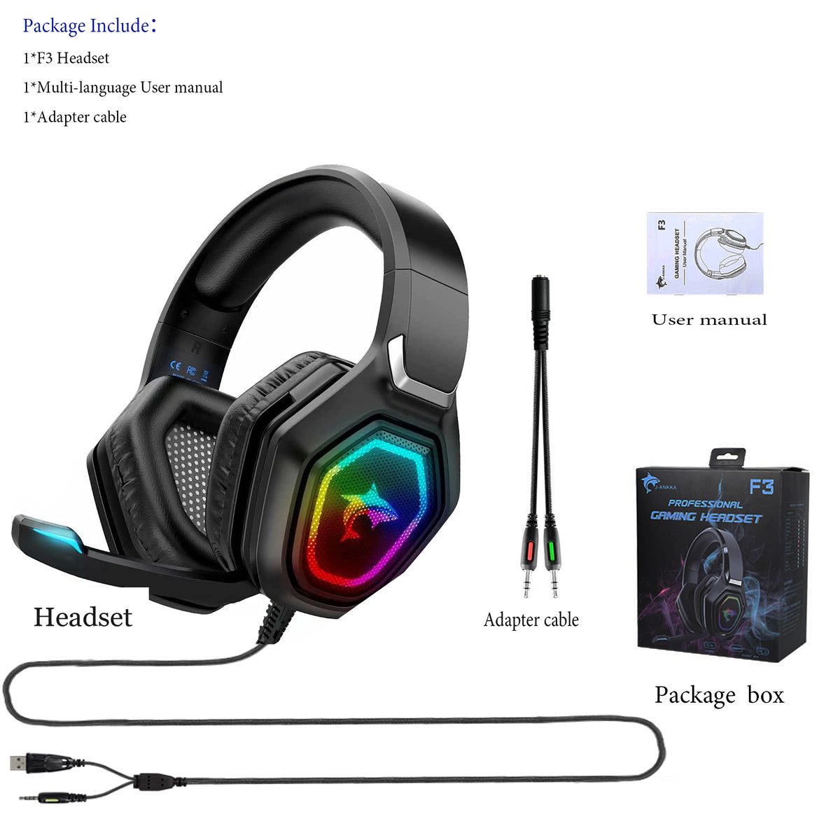 Wired Computer Gaming Headset with Mic