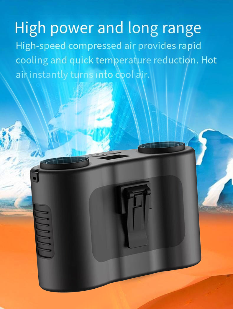 2025 New Model Waist-hung Fan Long Battery Life, Suitable For Outdoor Camping, Powerful Wind, Portable And Mini-sized, Ideal For Construction Sites.