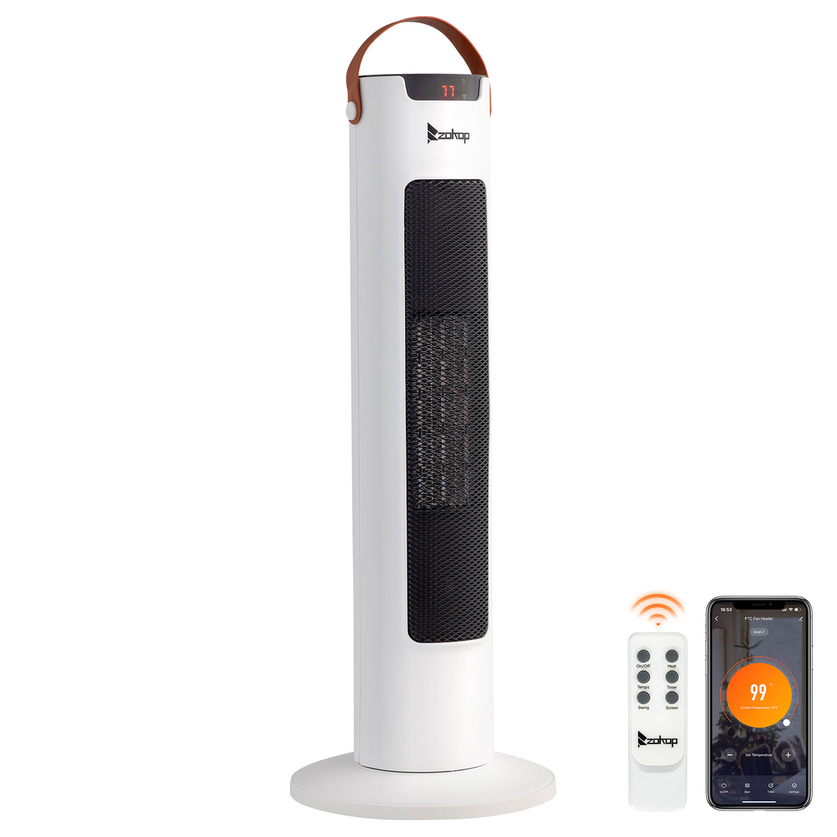 24 in. Wi-Fi Tower Heater, 1500W
