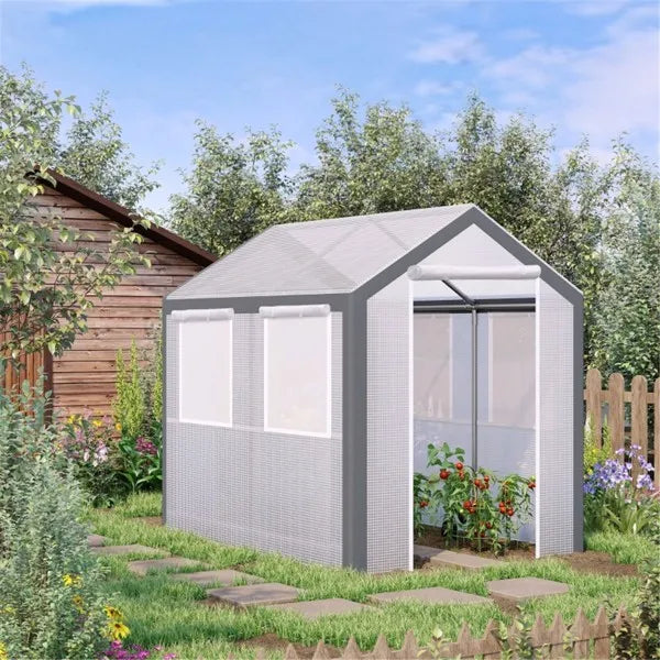 Mini Walk-In Greenhouse with PE Cover