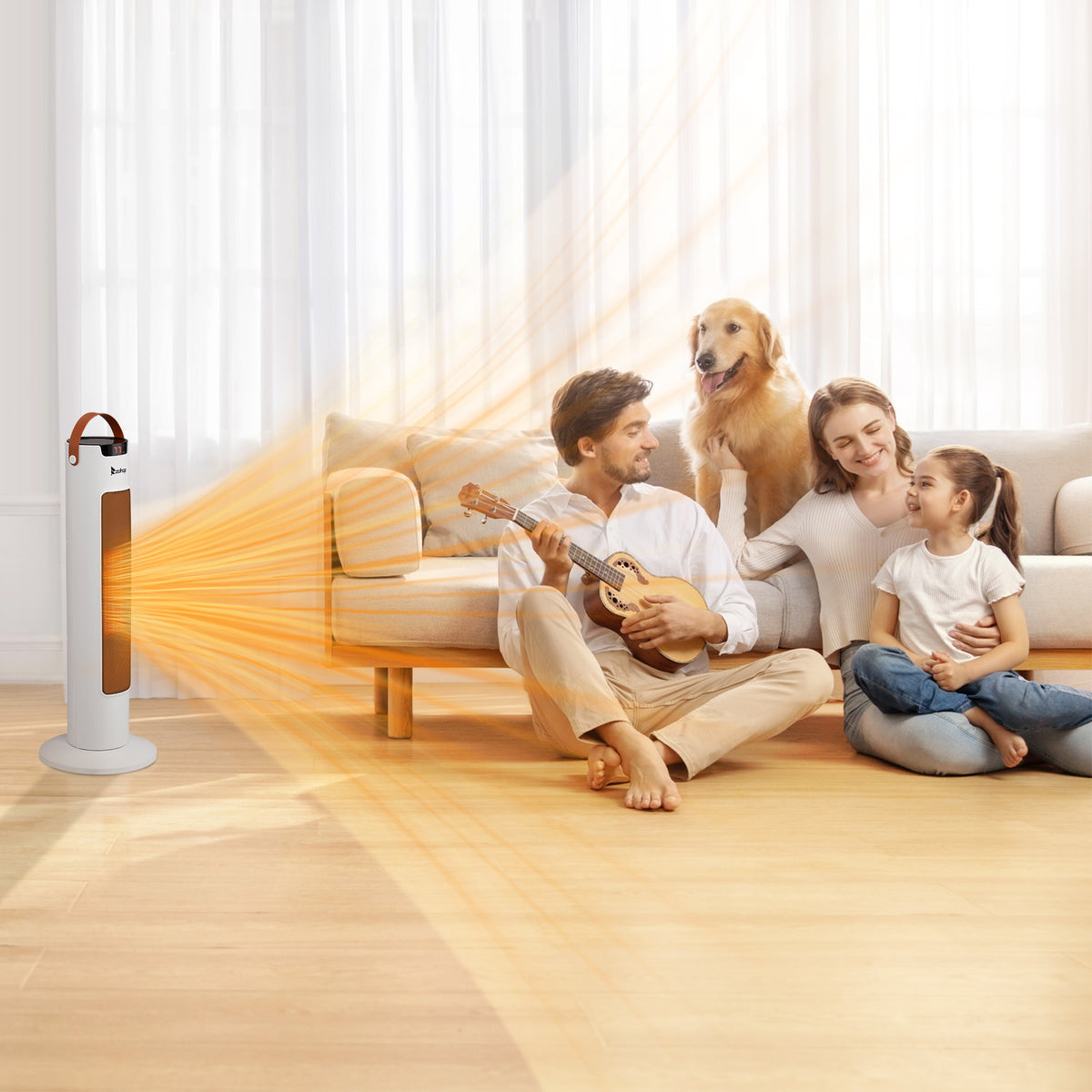 24 in. Wi-Fi Tower Heater, 1500W
