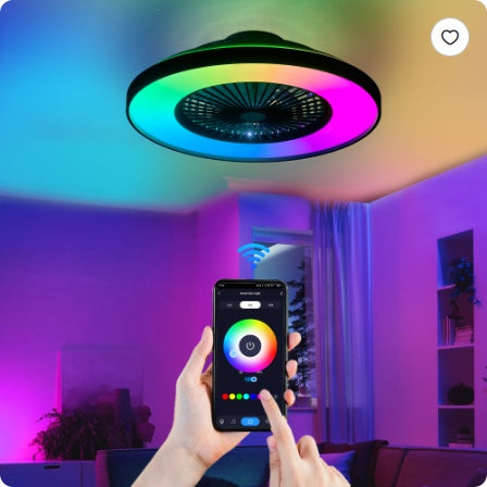 23 in. Smart Ceiling Fan with RGB Light