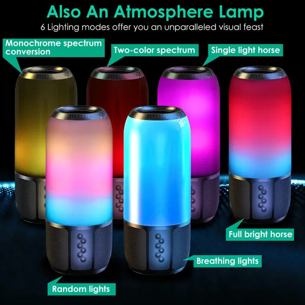 Portable Bluetooth Speaker with Color-Changing Lights