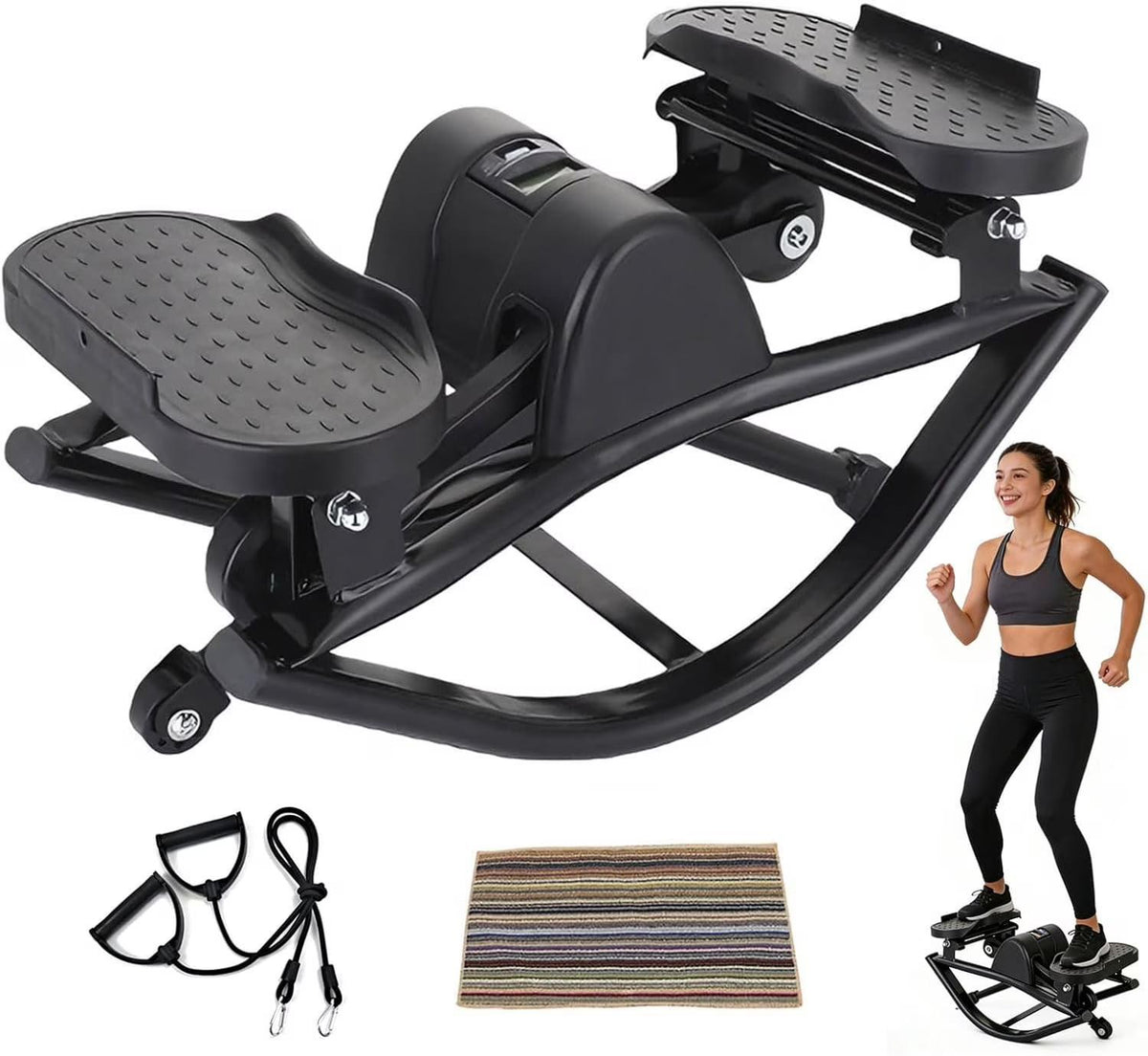 Compact Mini Stepper with Anti-Slip Pedals