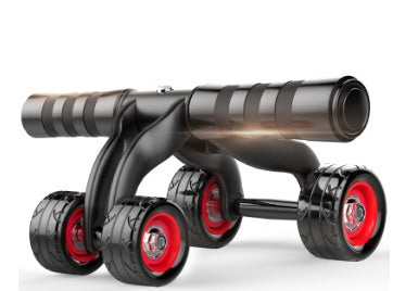 Four-Wheel Ab Roller with Foam Handles