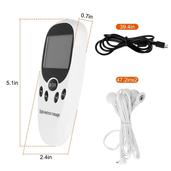 Dual-Channel Electric Pulse Massager with Eight Electrode Pads