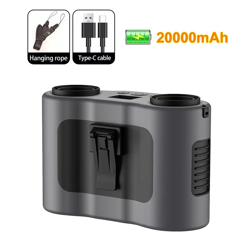 2025 New Model Waist-hung Fan Long Battery Life, Suitable For Outdoor Camping, Powerful Wind, Portable And Mini-sized, Ideal For Construction Sites.