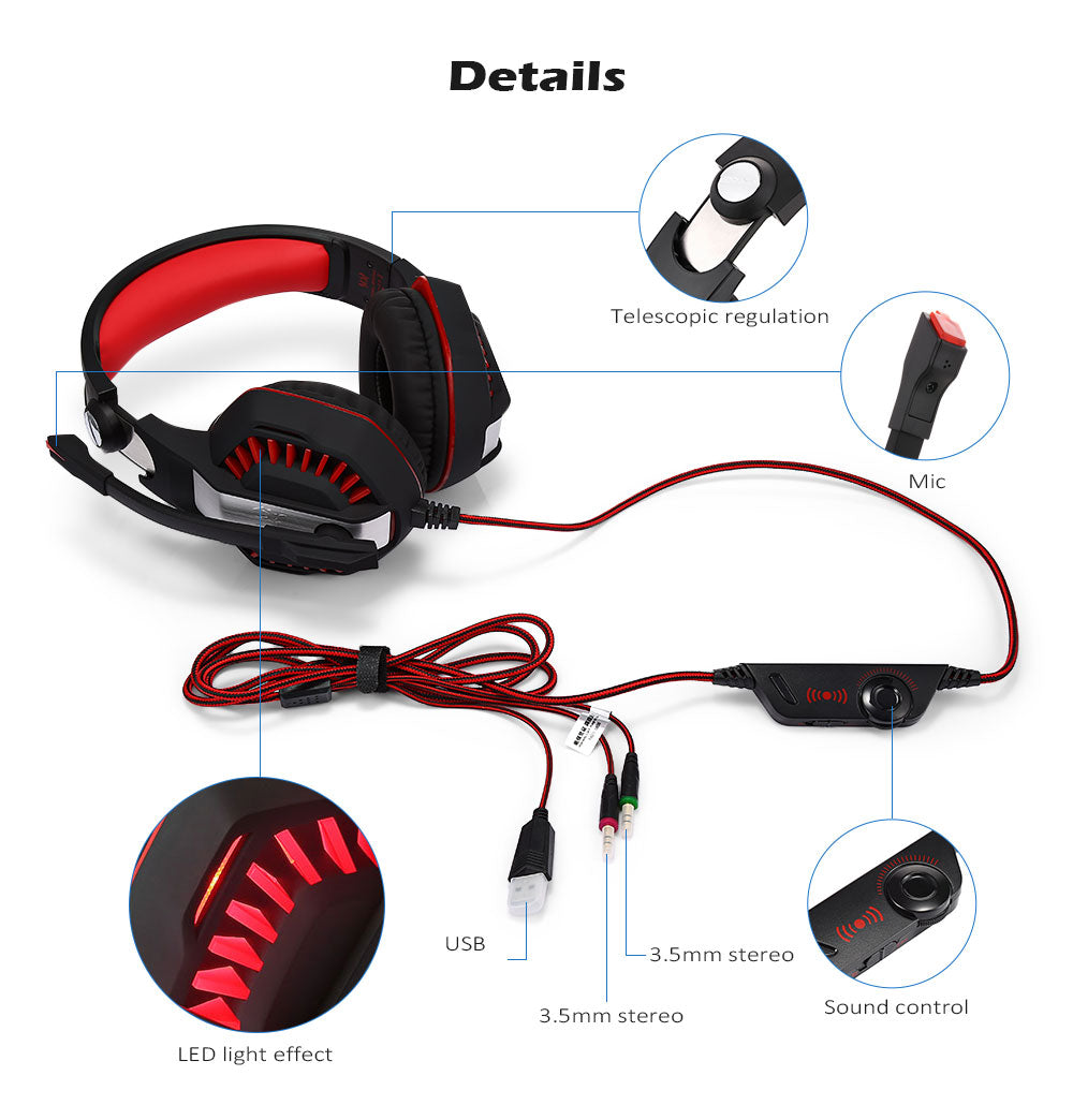 RGB E-Sports Gaming Headset with Mic