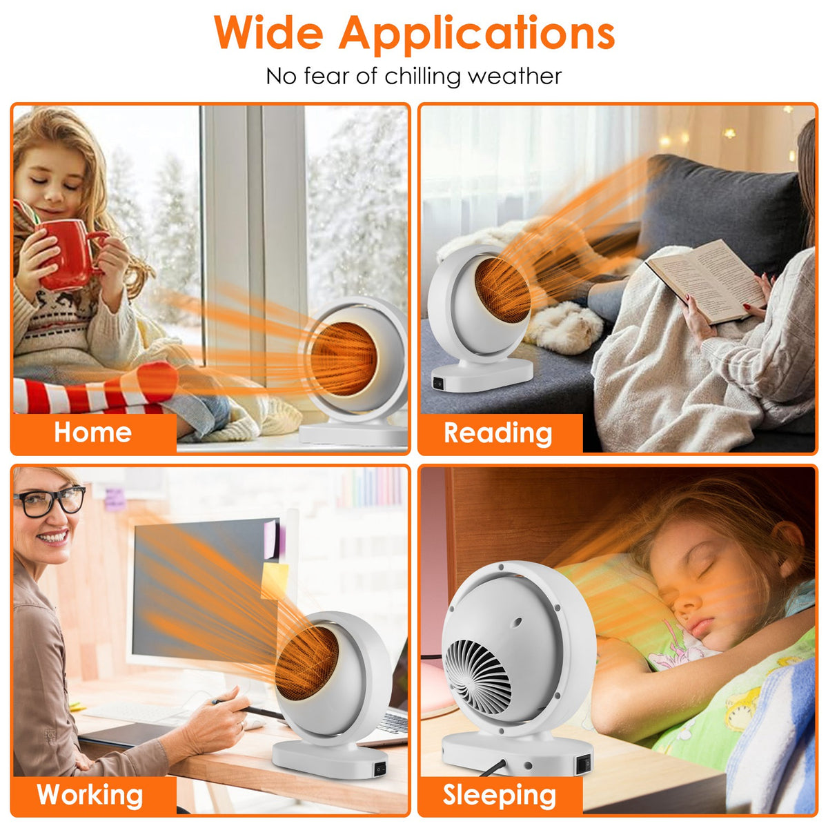 380W Tilting Desktop Space Heater