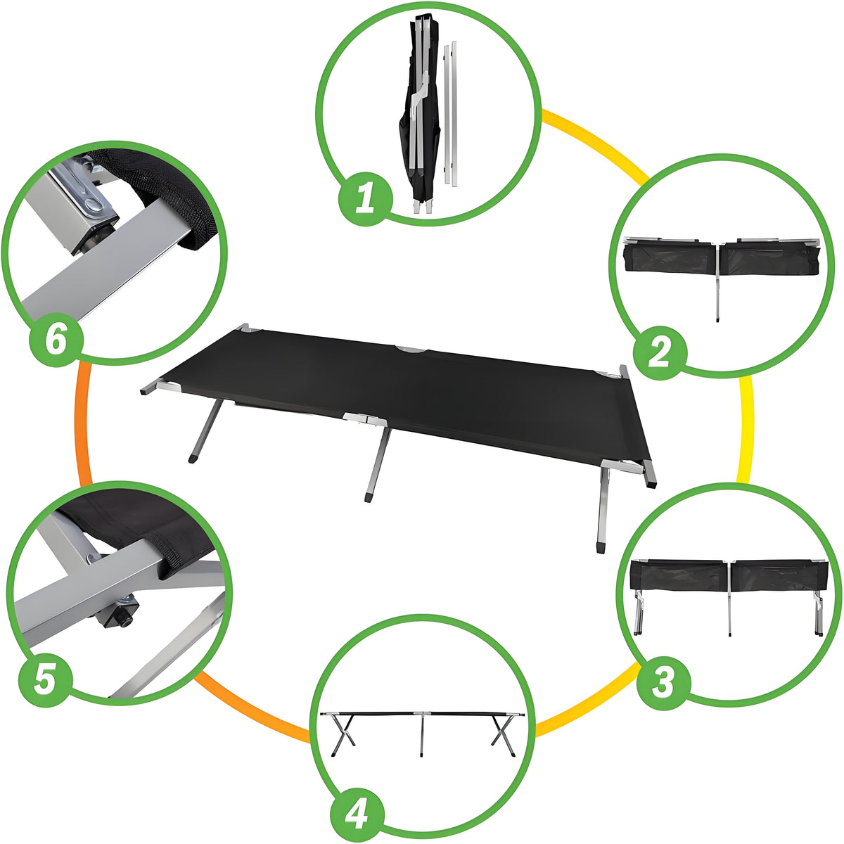 Foldable Camping Cot with Carry Bag