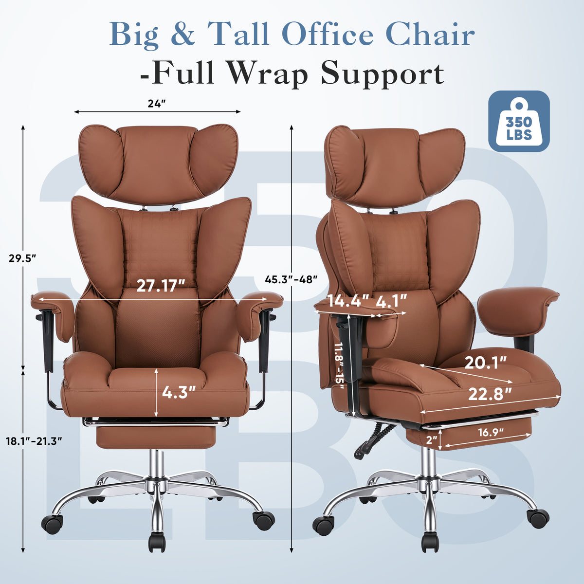 High-Back Gaming Chair with Recline and Footrest
