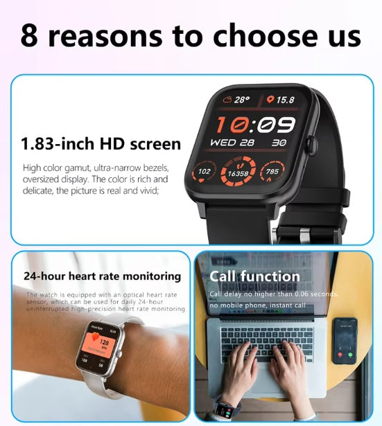 1.83 in. Bluetooth Calling Fitness Smartwatch