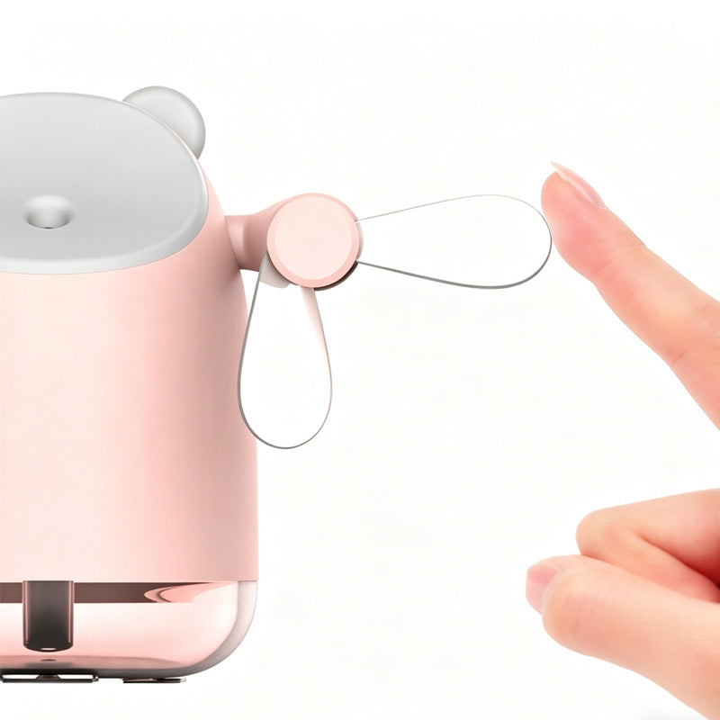 USB Dual-Head Misting Desk Fan