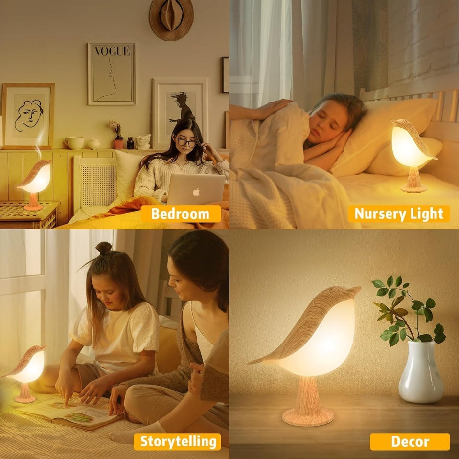 Rechargeable Bird-Shaped Touch Desk Lamp