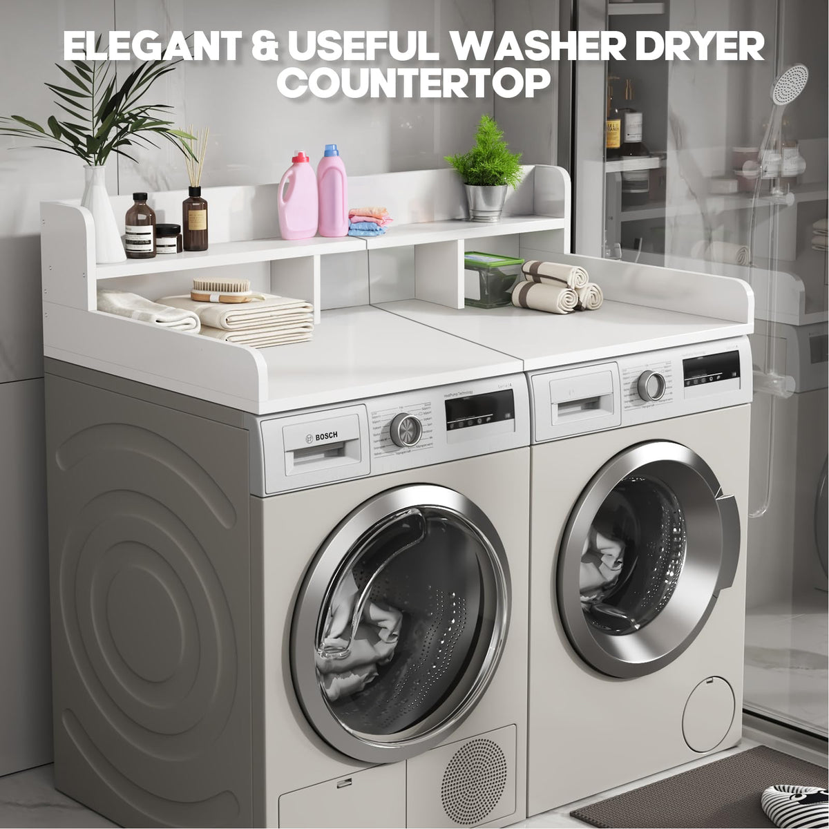 54 in. Washer and Dryer Countertop Shelf