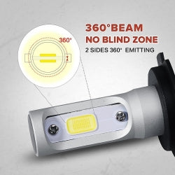 H7 LED Car Headlight Bulbs, 56W Pair
